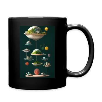 Weit weg - Tasse einfarbig - Schwarz - Rechts