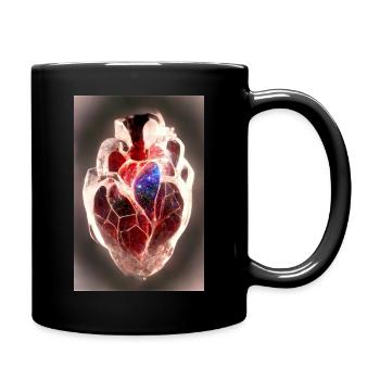 Crystal Heart - Full Colour Mug - black - Right