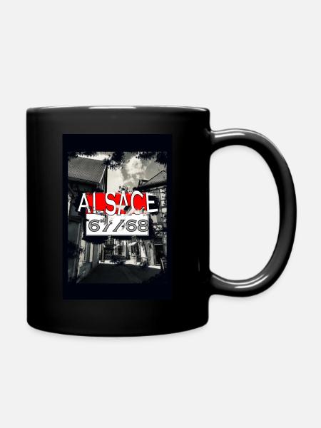 Altes Elsass - Tasse einfarbig - Schwarz