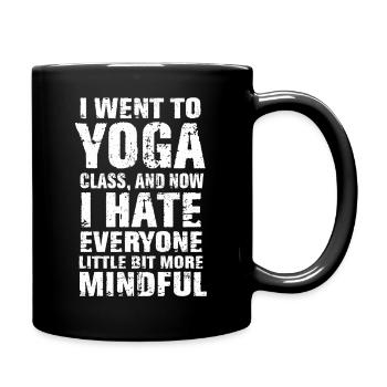 Anti Yoga Sarcastique Yoga Dicton - Mug uni - noir - Droite
