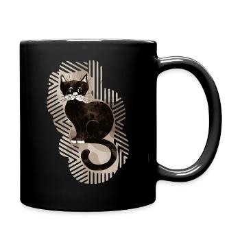Chat - Mug uni - noir - Droite