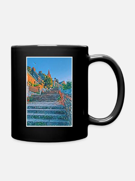 Escalier de Brélévenez - Lannion - Bretagne - Mug uni - noir