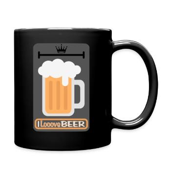 beer - Tasse einfarbig - Schwarz - Rechts