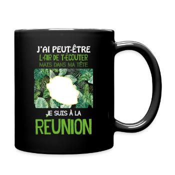 Humour message La Reunion Dans Ma Tête - Mug uni - noir - Droite