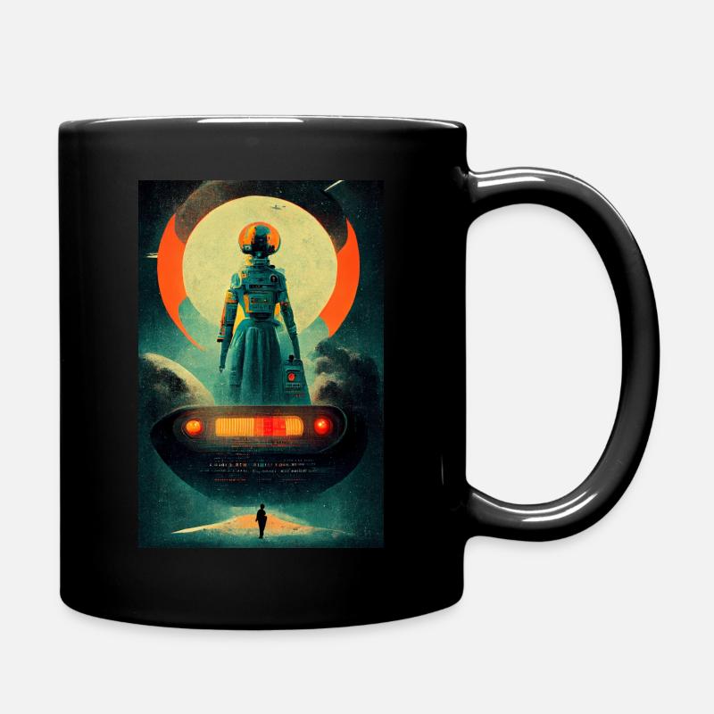Retro Science Fiction Film Poster - Tasse einfarbig - Schwarz