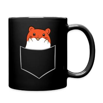 Cochon d’Inde - Poche En Poitrine / Poche Chemise - Mug uni - noir - Droite