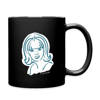 Années 60 / Portrait de femme / Pouvoir des femmes / minavi - Mug uni - noir - Droite