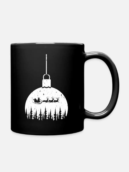 Weihnachtskugel - Tasse einfarbig - Schwarz