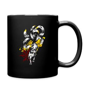 Kitsune - Tasse einfarbig - Schwarz - Rechts