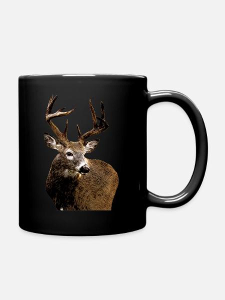 Reh 3 - Tasse einfarbig - Schwarz