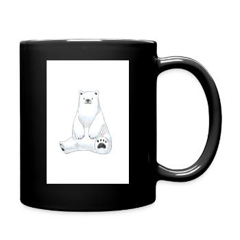 cool down polar bear - Tasse einfarbig - Schwarz - Rechts