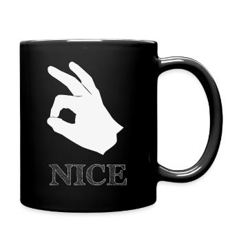 Nice : Fingers Pinch - Full Colour Mug - black - Right