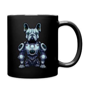 Français Bulldog Robot - Mug uni - noir - Droite