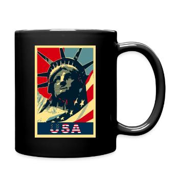 America - Full Colour Mug - black - Right