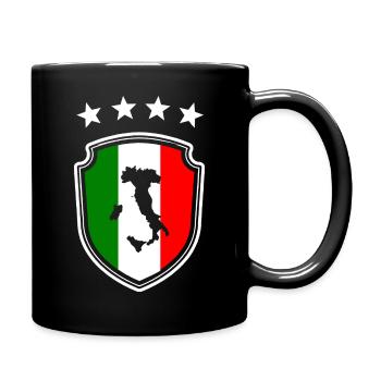 Italien Fahne Trikot Fußball Flagge Fussball Sport - Tasse einfarbig - Schwarz - Rechts
