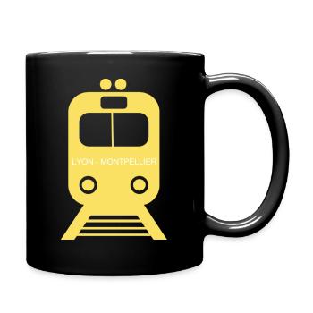 Lyon - Montpellier Zugreise - Tasse einfarbig - Schwarz - Rechts