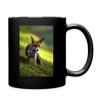 Rotfuchs sichert - Tasse einfarbig - Schwarz - Rechts