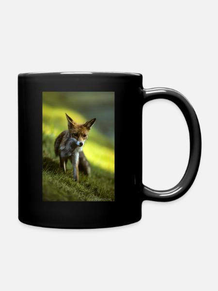 Rotfuchs sichert - Tasse einfarbig - Schwarz