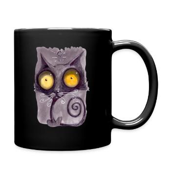 Serial Cat 21 - Full Colour Mug - black - Right