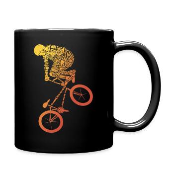 BMX Bike Stunts Cyclist Tricks BMX - Full Colour Mug - black - Right