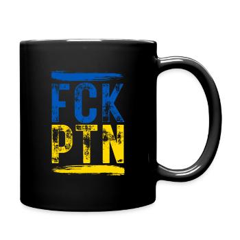 Fuck Putin FCK PTN - Tasse einfarbig - Schwarz - Rechts