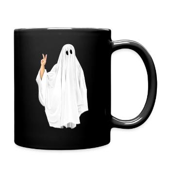 Spirit Ghost avec Victory / Peace Gesture - Mug uni - noir - Droite