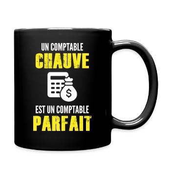 comptable chauve - comptable parfait - Mug uni - noir - Droite