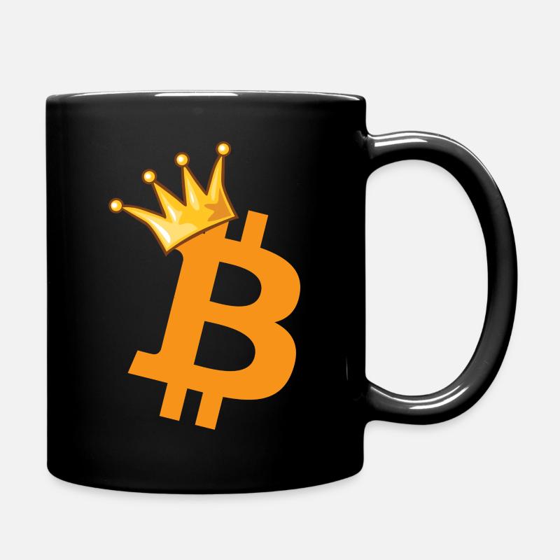 Bitcoin king - Full Colour Mug - black