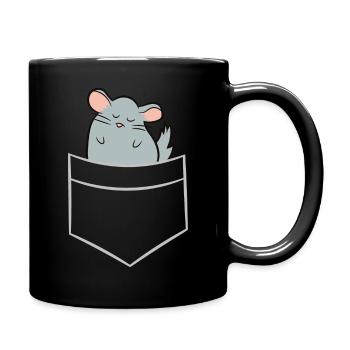 Chinchilla - In breast pocket / shirt pocket - Full Colour Mug - black - Right