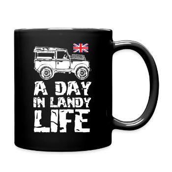 Une journée dans la vie de Landy - Mug uni - noir - Droite