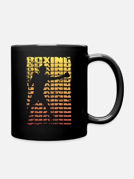 Boxing Boxeur Shadow Vintage - Sport de combat - Mug uni - noir