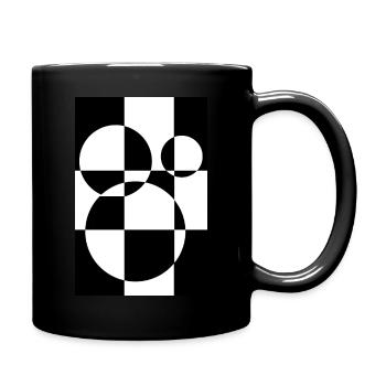 Black and white abstract reflection in the lens - Full Colour Mug - black - Right