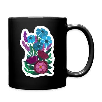 Lilac-Flowers - Tasse einfarbig - Schwarz - Rechts