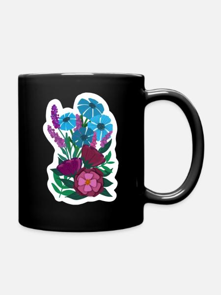 Lilac-Flowers - Tasse einfarbig - Schwarz