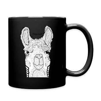 Lama - Tasse einfarbig - Schwarz - Rechts