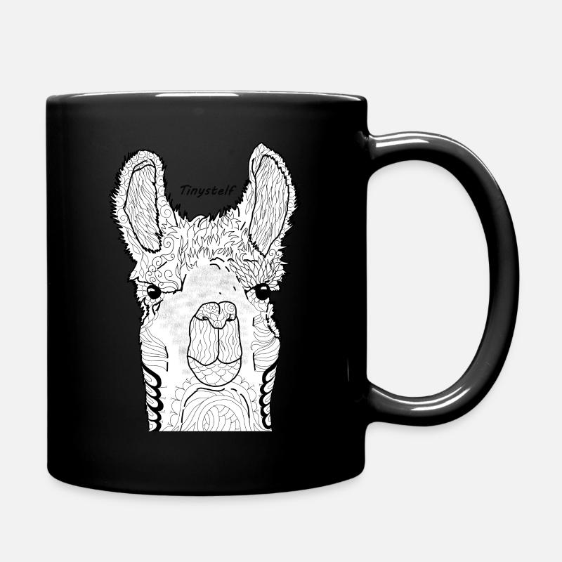 lama - Mug uni - noir