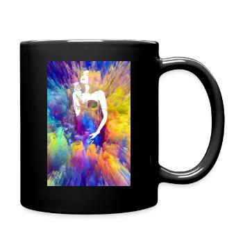 design spread rainbow - Mug uni - noir - Droite