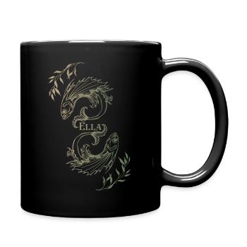 Ella astrological sign Pisces - Full Colour Mug - black - Right