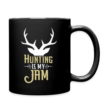 La chasse est ma confiture - Mug uni - noir - Droite
