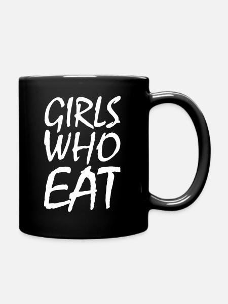 Girls who eat - Tasse einfarbig - Schwarz
