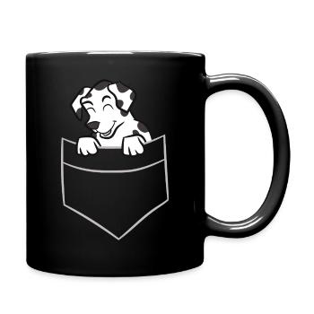 Dalmatian - In breast pocket / shirt pocket - Full Colour Mug - black - Right