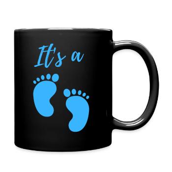 Annonce de bébé - Garçon - Grossesse - Mug uni - noir - Droite