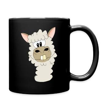 Alpaca Comic funny - Full Colour Mug - black - Right