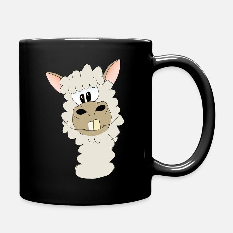 Alpaca Comic funny - Full Colour Mug - black