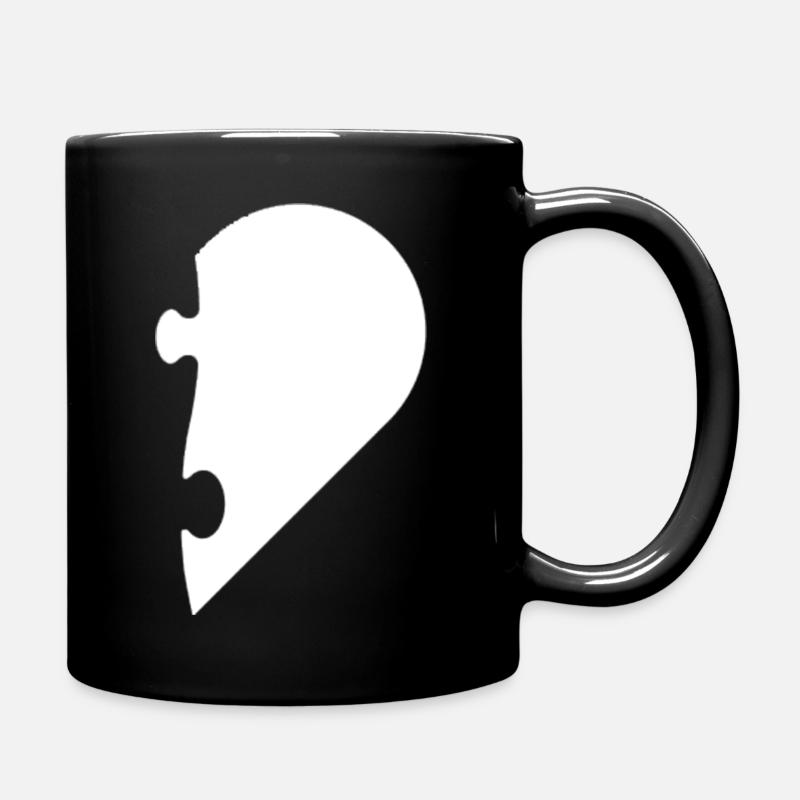 coeur moitier partie 2 - Mug uni - noir