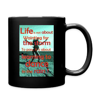 Dancing in the rain - Full Colour Mug - black - Right