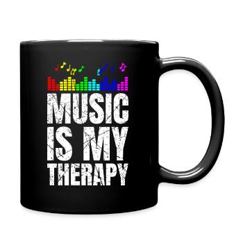 La musique est ma thérapie Musicien Mélomanes - Mug uni - noir - Droite