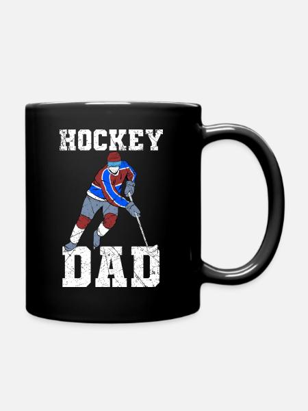 Hockey Dad Ice Hockey - Full Colour Mug - black