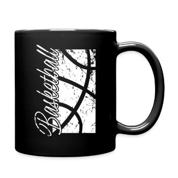 Basketball Basketballer - Tasse einfarbig - Schwarz - Rechts