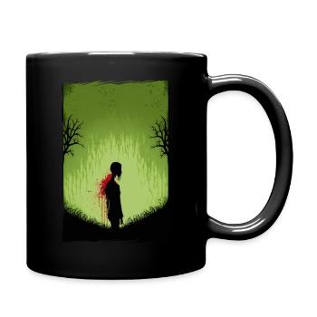 Zombie Illustration Minimalistisches Design - Tasse einfarbig - Schwarz - Rechts
